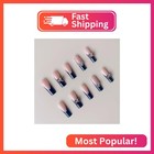 Fieonciy Press On Nails Coffin Long Length Acrylic Glossy Full Cover Square Shap
