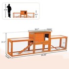 94   Extra Large Wooden Hutch For Chicken Coop And Rabbit Cage W  Ramp Enclosure