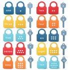 Dinhon Montessori Number Lock Key Toy Medium  Digital Learning Lock-1