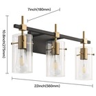 Vintage Vanity Lights Bathroom Light Fixture Over Mirror For Bath Glass Shade   