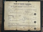 1858 North Carolina Arrest Warrant Burke County Pre Civil War Antique Document