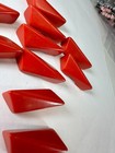 Vintage  Bakelite Buttons Lot Toggle  Red Rectangle Cylinder Tested 10 Piece