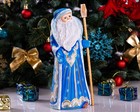Wooden Hand Carved Russian Santa Claus Figurine 9   Home Christmas Holiday Decor