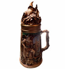 Large Viking Wizard Fantasy Lidded Beer Stein