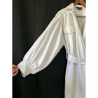 Vtg Pierre Cardin Maxi Wrap Shirt Dress M White Summer Resort Minimalist Luxury 