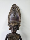 Large African 18    Benin  Bronze  Warrior Statue Sculpture W Patina