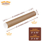 3x15   Kraft Mailing Shipping Packing Tubes 24 cs From The Boxery 
