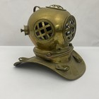 Vintage Brass Mini Diver s Helmet Replica Nautical Paper Weight Decor Sea 7x8x7 