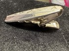 Vintage Sterling Silver Tie Bar Clip Clasp Floral Vine Etched Design