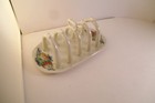 Vintage Made In Japan Lustre Red Flower Napkin Holder