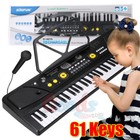 Black 61 Key Music Electronic Keyboard Electric Digital Piano Organ W stand New