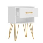 23 6   H X 15 6   W Nightstand With Drawer And Open Shelve single 