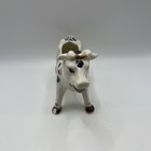 Vintage Cow Creamer With Flowers 7 Inches Long X 4 5 Inches Tall