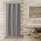 36 In  W X 72 In  L Waterproof Fabric Shower Curtain In Grey