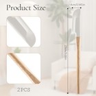 2pcsen Handle Baking Spatula  9 Inch Food Grade Rubber Spatula Small Wood