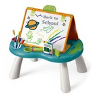 Toddlers Activity Desk With Double-sided Magnetic Dry Erase Board   Chalkboard