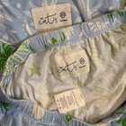The Cat s Pajamas Pj Set Womens Xs Blue Tropicana Palm Pima Cotton Lounge