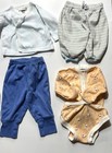 Bundle Of Baby Boys Clothes Sz 0 To 3 M - Pants  One Pieces   Sack  Top