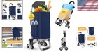 Versatile 3-in-1 Shopping Trolley - 110 Lbs Capacity  Waterproof   Foldable