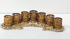Vintage Lipstick Holder Gold Ormolu With Cherubs Holds 7