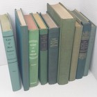 Lot Of 5 Green Shades Of Green Vintage   Antique Hardcover Books Decor Staging