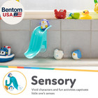 Penguin Slide Bath Toy Play Set With 4 Bath Squirters - Baby Bath Toys For Boys 