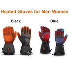 Heated Hand Warm Windproof Touchscreen Ski Work Gloves Rechargeable Battery