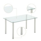 5 Piece Dining Set Glass Table And 4 Chairs Kitchen Breakfast Furniture New