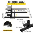 Clamp On Pallet Forks 4000lbs Tractor Forks 60  Adjustable Bucket Forks