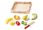 Melissa   Doug Cutting Fruit Set 18pcs Wooden Play Food Set 1 Scratch Art Bundle