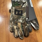 Under Armour Ua Hunt Glove Green Camo Fleece Gloves Small Realtree Edge Hunting