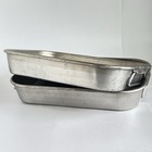 2 Vollrath Wear-ever 27521 Roasting Pan W drop Handles Made In Usa Used 