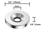 10 30 50 Countersunk Ring Magnets N52 3 4  X 1 8   Rare Earth Neodymium Disc