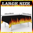Flame Torch Tablecloths Artificial Faux Fire Fake Flame Campfire Table Cover    