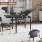 7-piece Dining Table Set For 4-6  Extendable Kitchen Table Cushion Chairs Set Of