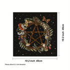 Tarot Divination Altar Cloth Floral Butterfly Pentagram 19 2 X 19 2 Tablecloth