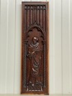 Exceptional Gothic Revival Panel In Oak With Knight 22 8 Inch High