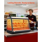 Uimoso 3-tier Commercial Food Warmer Display Cabinet With Led Light  105l