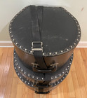 Set Of 3 Vintage Hard Fiber Drum Cases With Strap   Handle