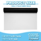 Tulle Fabric Rolls  24 Inch By 50 Yards Fabric Spool Tulle  Black