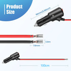 12-24v Fused Led Car Cigarette Lighter Plug Socket Cable Adapter W  Switch Lot