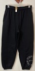 Victorias Secret Pink Large Pull-on Black Bling Campus Sweat Pants Nwt  A4098