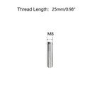 20pcs M8-1 25 X 25mm Length Fully Threaded Rod 304 Stainless Steel Right Hand   