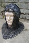 New Medieval Knights Butted Chain Mail Steel Mail Coif Head Armor Helmet Liner