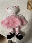 Pink   White Plush Baby Doll Lovey With Tutu Skirt   Black Shoes  0 