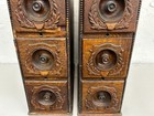 Antique Singer Treadle Sewing Machine Drawers Tiger Oak With Cabinets