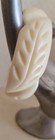 Vtg Bakelite Hand Carved Bangel Bracelet Art Deco Cream  Vanilla Tested Lg med