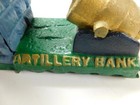 Mechanical Bank cast Iron  artillery Bank  Shoots Coin From Cannon 1980 s Bank