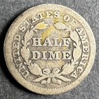 1857 Seated Liberty Half Dime 90  Silver Old United States 5c