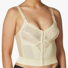 Carnival Lace Longline Bra 44dd Champagne Front Closure Wireless Nwt